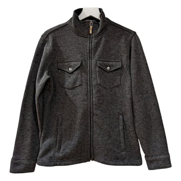 Mountain Khakis FLEECE Men Old Faithful Sweater Classic Fit Size S in Dark Grey - Picture 2 of 13